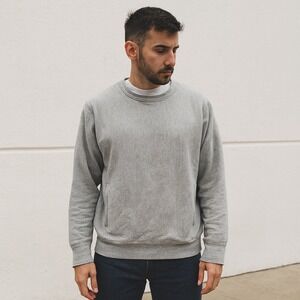 3Sixteen Sweatshirt Mens Small Gray Crewneck Pullover Casual Made in Canada FLAW